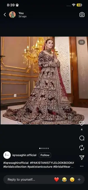 Elegant Velvet Bridal Lehnga with Full Hand Embroidery - Blood Red