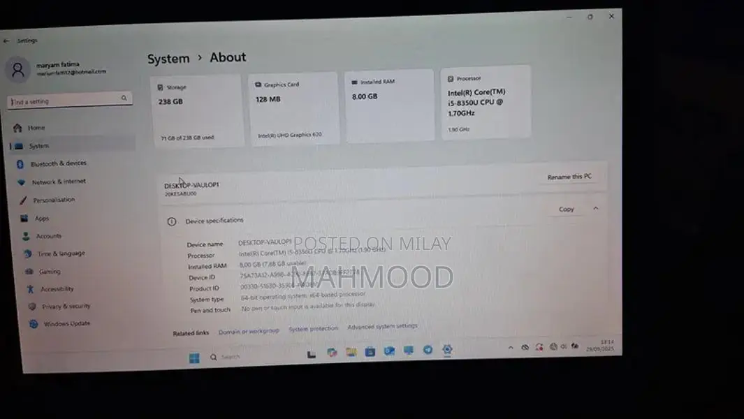 Lenovo ThinkPad Core i5 V Pro 8th Generation Laptop