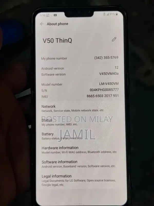 High-Performance LG V50 Smartphone with Snapdragon 855