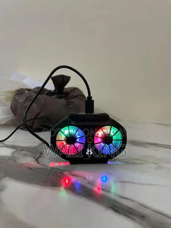 Gaming Cooling Fan with Multi Lights and Dual Fans
