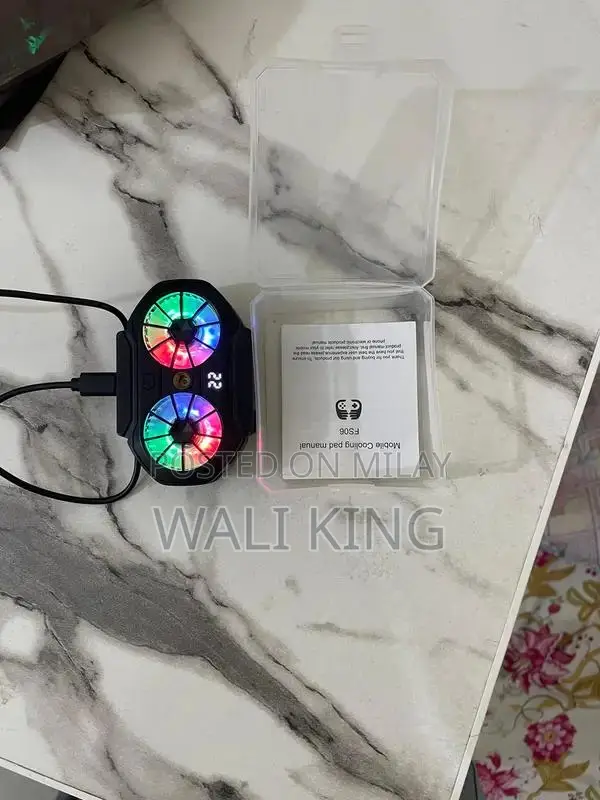 Gaming Cooling Fan with Multi Lights and Dual Fans