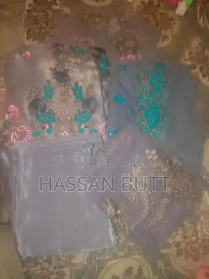 Luxury Chiffon Embroidered 3-Piece Unstitched Dress Suit