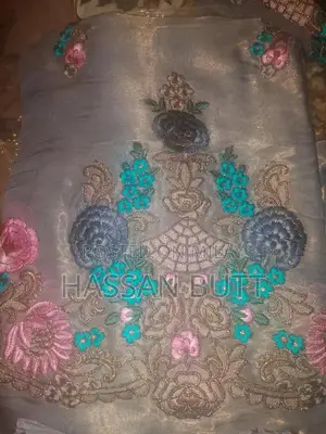 Luxury Chiffon Embroidered 3-Piece Unstitched Dress Suit