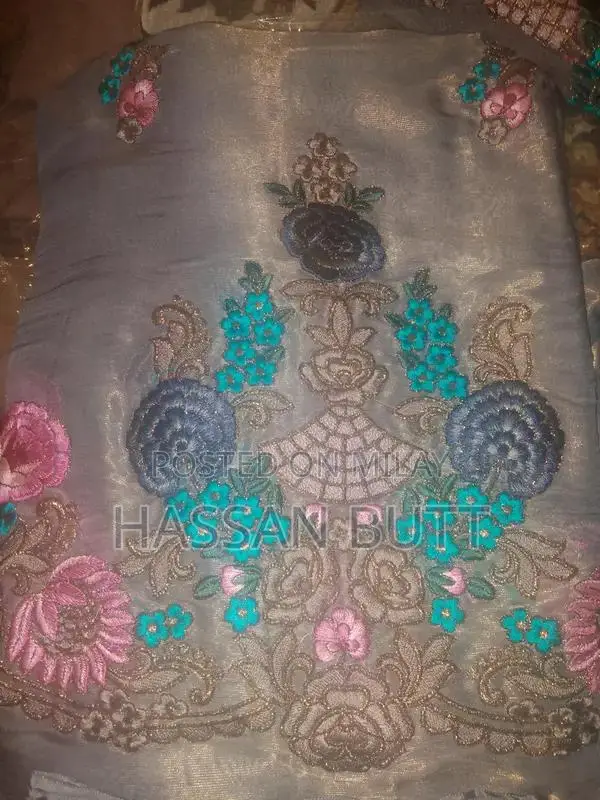 Luxury Chiffon Embroidered 3-Piece Unstitched Dress Suit