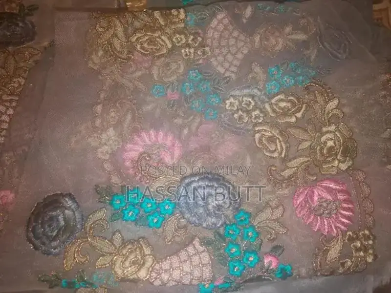 Luxury Chiffon Embroidered 3-Piece Unstitched Dress Suit