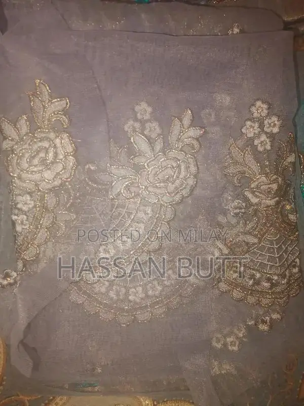 Luxury Chiffon Embroidered 3-Piece Unstitched Dress Suit