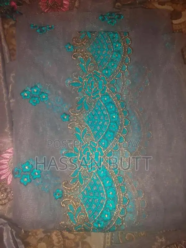 Luxury Chiffon Embroidered 3-Piece Unstitched Dress Suit