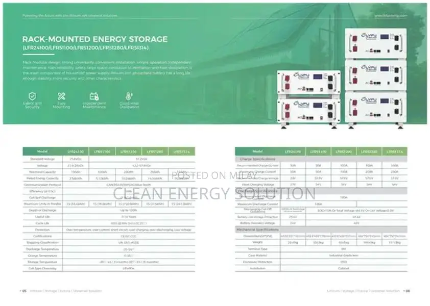 High-Performance Lithium-Ion Battery 51.2V 100AH/200AH Rack Mounted