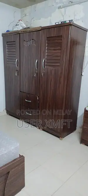 Photo - 3 Door Wooden Wardrobe - Spacious Storage Solution