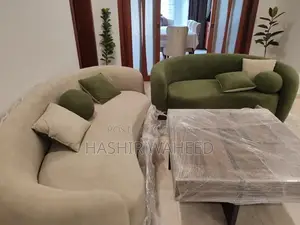 Photo - 7-Seater Modern Boucle Sofa Set in Moss Green
