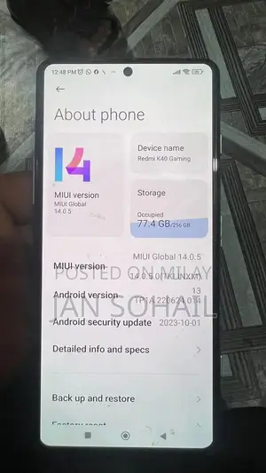 Redmi K40 Smartphone in Excellent Condition