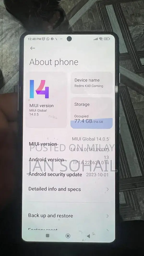 Redmi K40 Smartphone in Excellent Condition