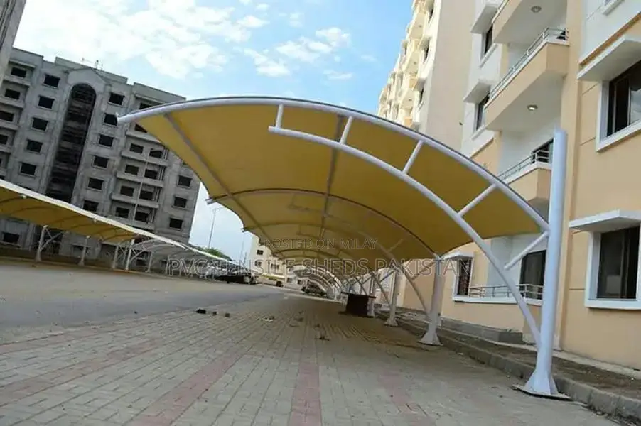 Tensile Parking Shade Structure for Vehicles