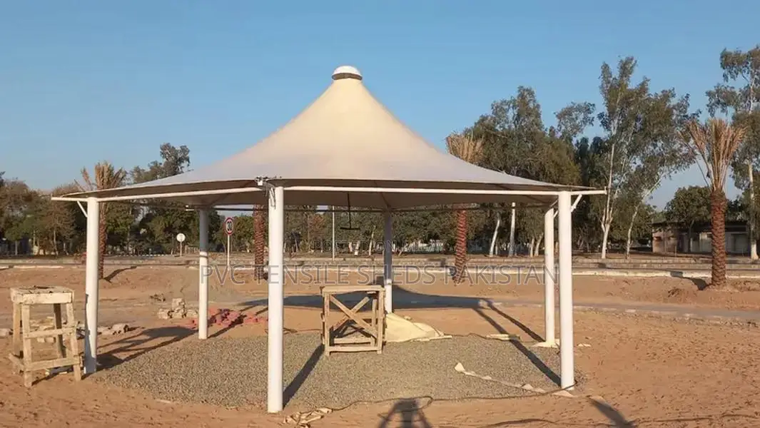 Tensile Parking Shade Structure for Vehicles