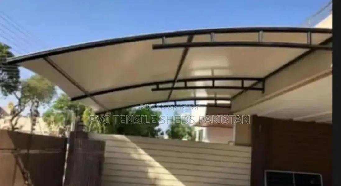 Tensile Parking Shade Structure for Vehicles
