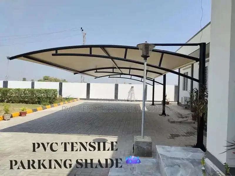 Tensile Parking Shade Structure for Vehicles
