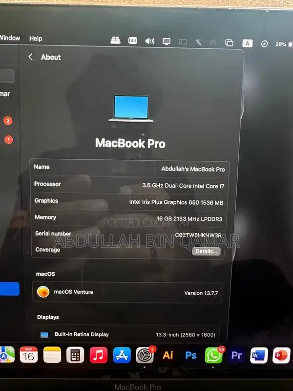 MacBook Pro 2017 Touch Bar 13.3-inch Laptop