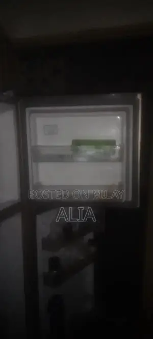 Gray 2-Door Refrigerator - Medium Size Home Appliance