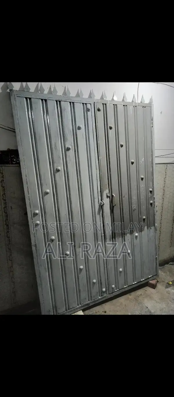 Heavy Metal Garden Gate with Window Design