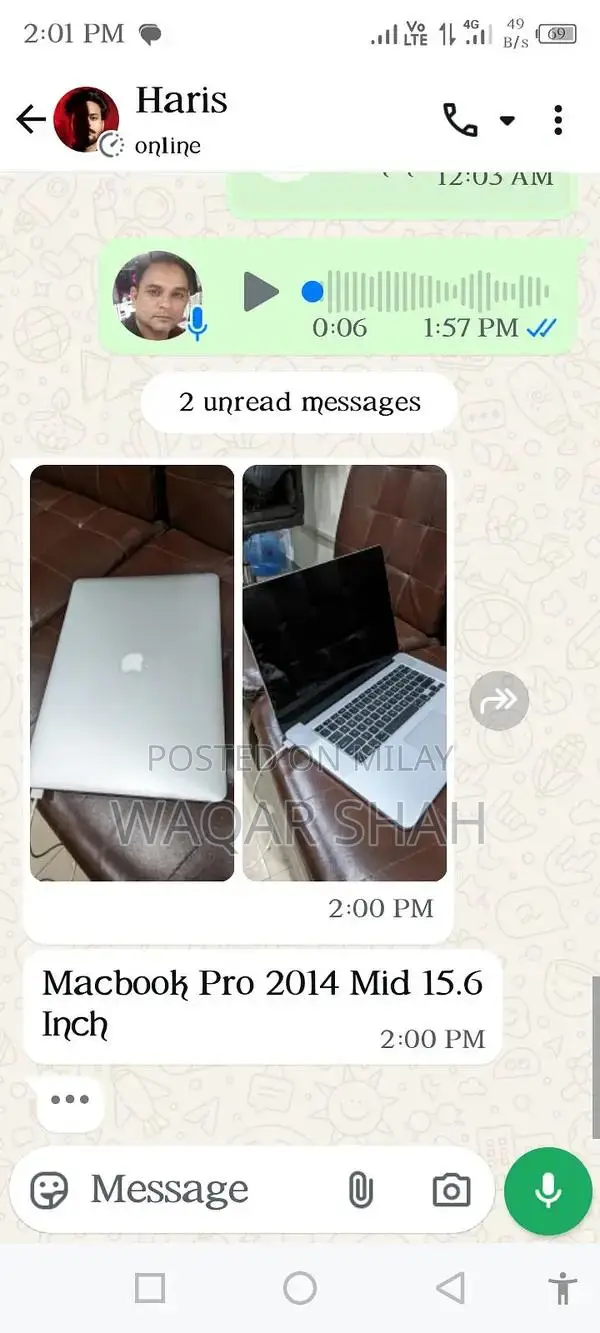 Apple MacBook Pro 15.6-inch Laptop Mid 2014