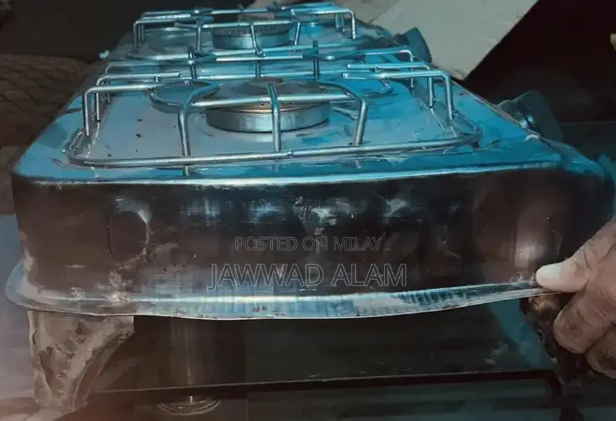 Mehran Double Steel Gas Stove - Silver Premium Quality