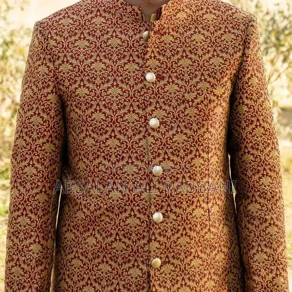 Men's Premium Groom Sherwani with Inner Suit Set