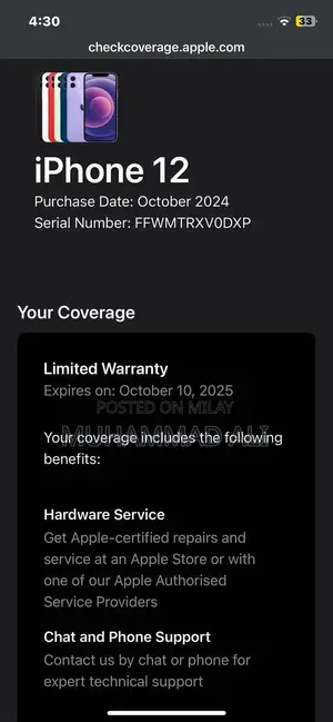 Midnight Blue iPhone 12 64GB Excellent Condition Smartphone