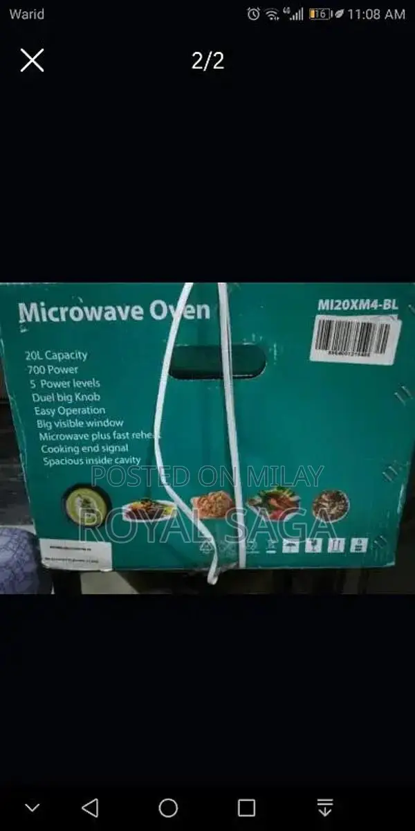 20L Black Enviro Microwave Oven - Compact Kitchen Appliance