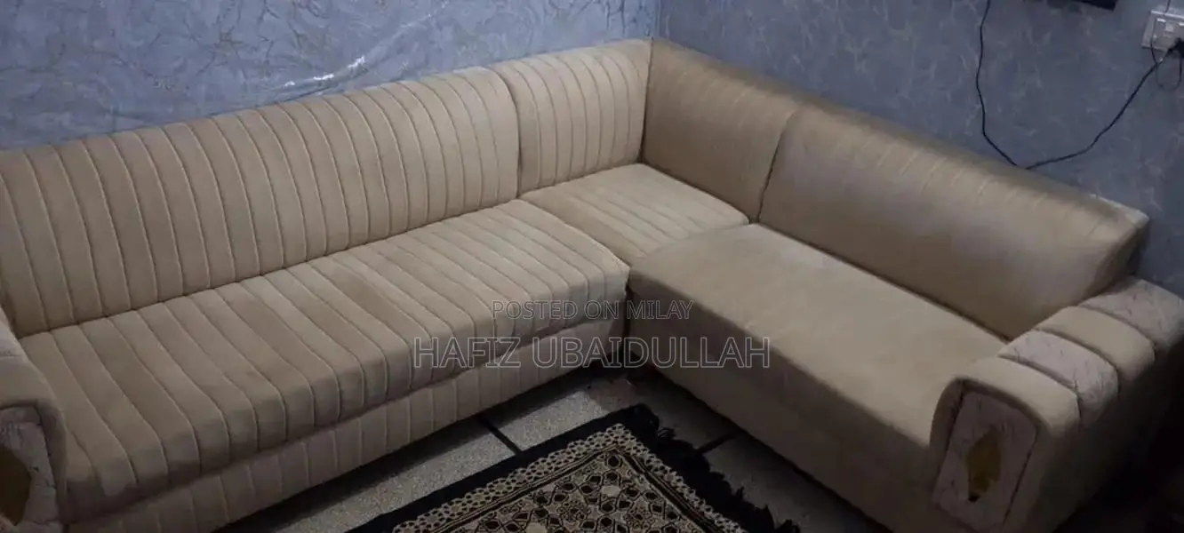 L-Shaped 7-Seater Living Room Sofa Set