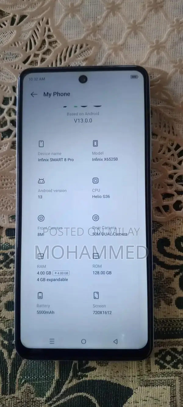 Infinix Smart 8 Pro Smartphone with Comprehensive Package
