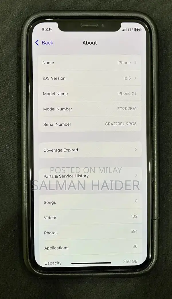 Apple iPhone XS 256GB Rose Gold Smartphone