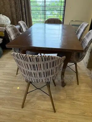 Solid Wood Modern Dining Table Set with Matching Chairs