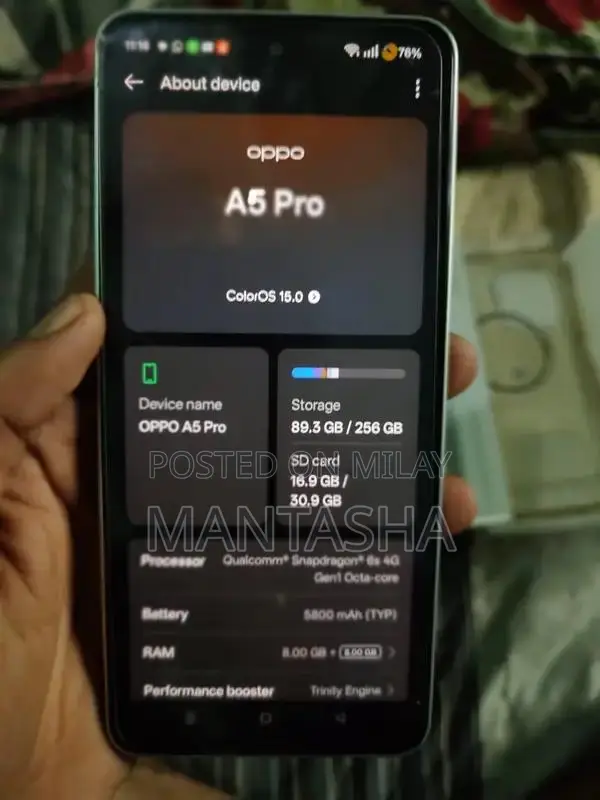 Mobile Smartphone 8GB RAM 265GB Storage