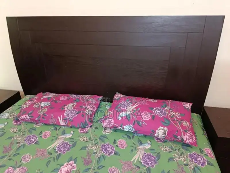 Modern King Bed Frame with Matching Side Tables