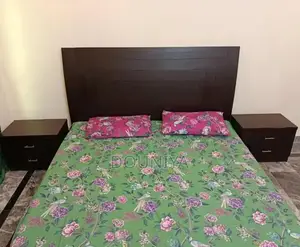 Modern King Bed Frame with Matching Side Tables