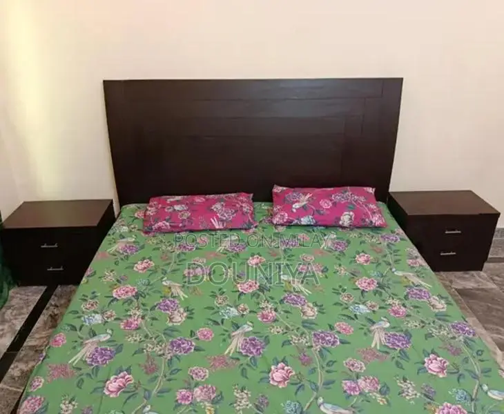 Modern King Bed Frame with Matching Side Tables