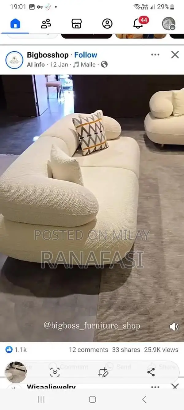 321 Corner Sofa with Center Table - Modern Design