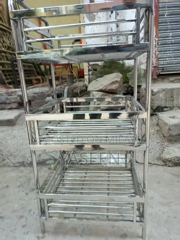 Stainless Steel Sabze and Fruit Display Stand