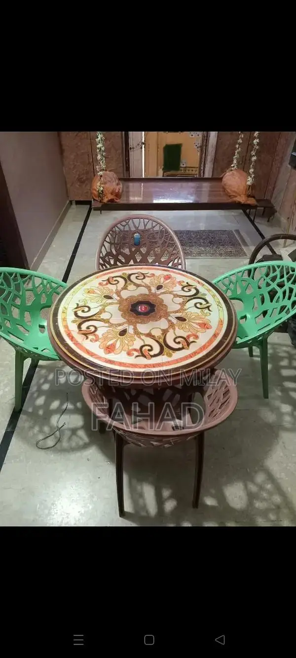 Plastic Table and Chairs Set for Indoor or Outdoor Use