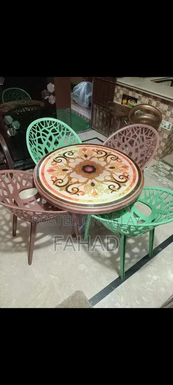 Plastic Table and Chairs Set for Indoor or Outdoor Use