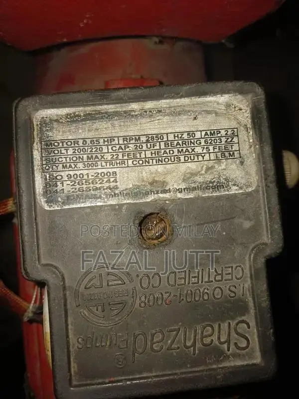 Motor Pump 10x10 Condition Unrepaired Equipment