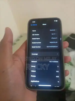 iPhone X Black 88% Battery Health Face ID Active