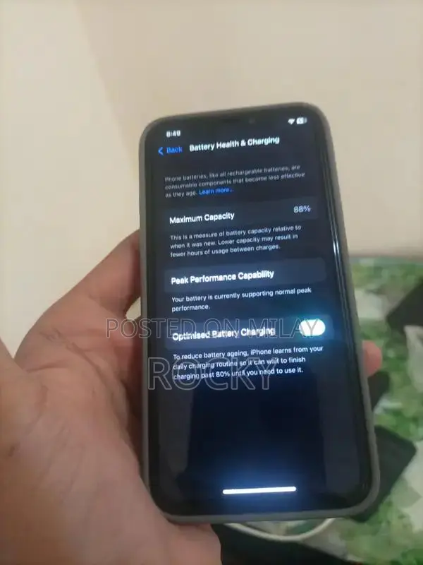 iPhone X Black 88% Battery Health Face ID Active