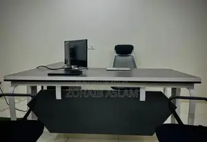 Photo - Modern Office Executive Desk with Side Table - 6 Feet