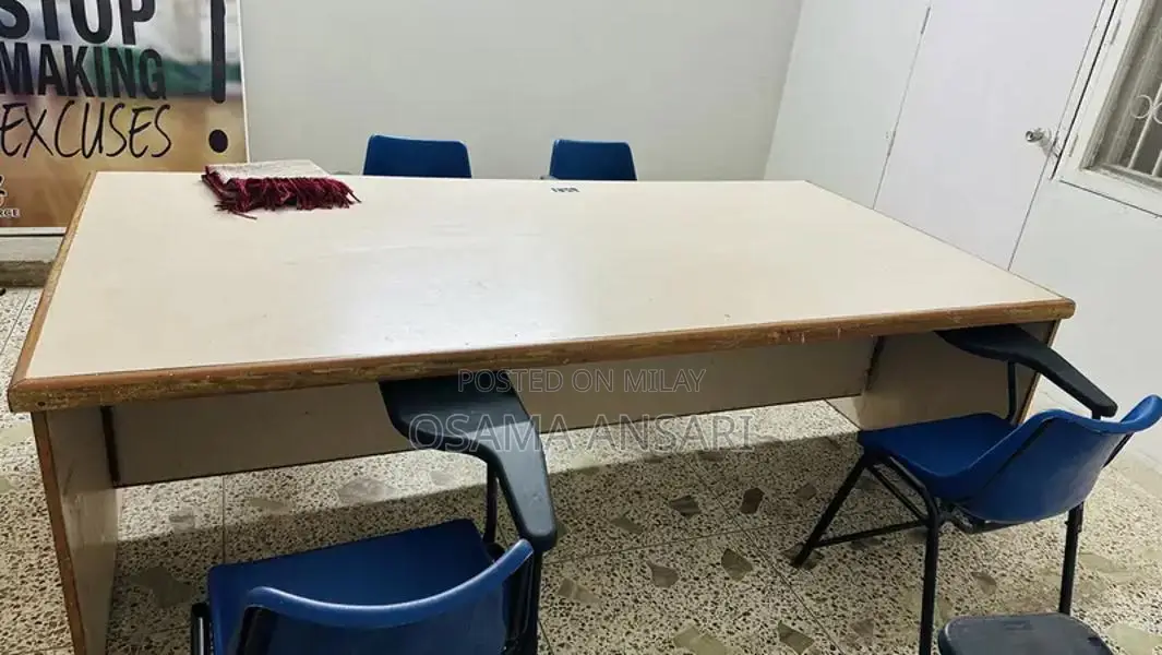 Large Wooden Office Conference Table - 8x4 Ft Workspace Solution