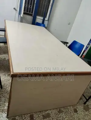 Large Wooden Office Conference Table - 8x4 Ft Workspace Solution