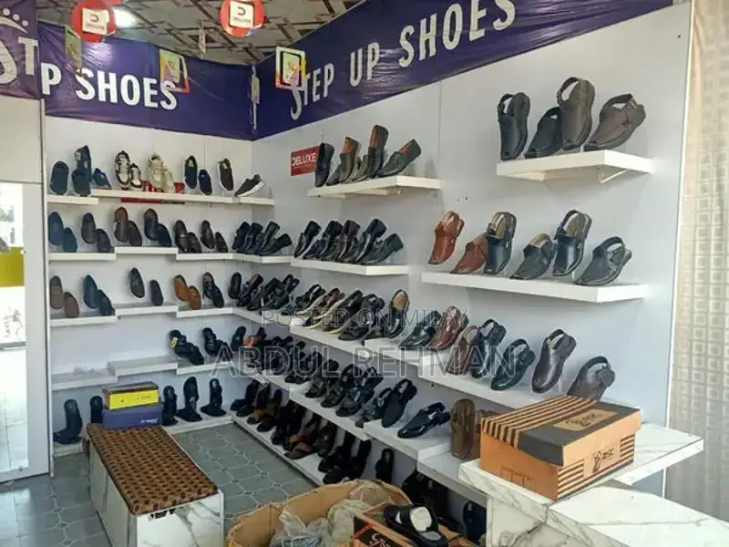 Shoe Store Display Rack for Retail Footwear Presentation
