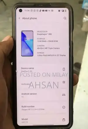 OnePlus 9 5G Smartphone with Partial Damage