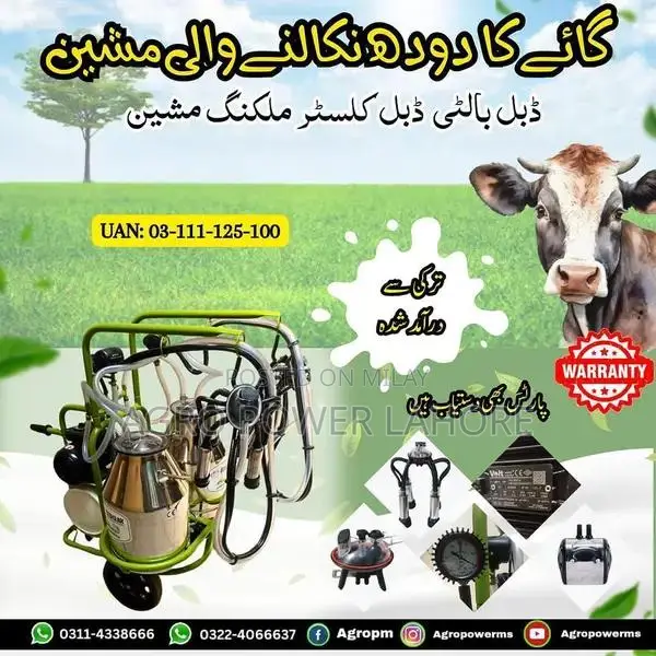 Single Cluster Turkish Cow Milking Machine for Dairy Farms