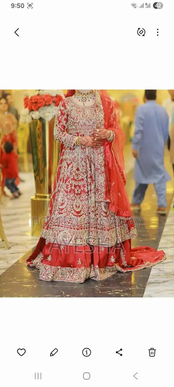 Elegant Farshi Bridal Lehnga with Exquisite Handmade Adda Work